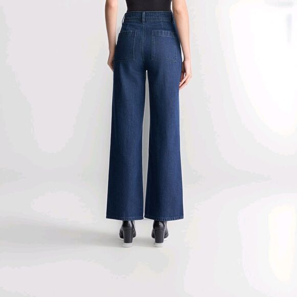 Buffalo High Rise Wide Leg Jeans - Adele Dark Rinse Size 29 Nwt - Picture 3 of 10